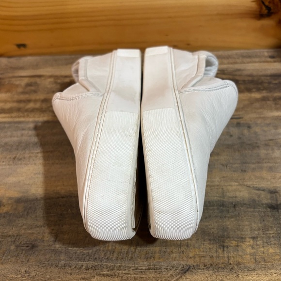 UGG White Leather Slips Ons Shoes - Picture 8 of 11